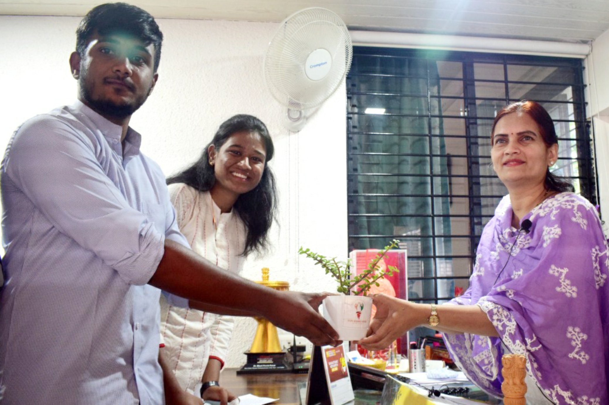 yrb members felicitating Mrs.Bharti pawar